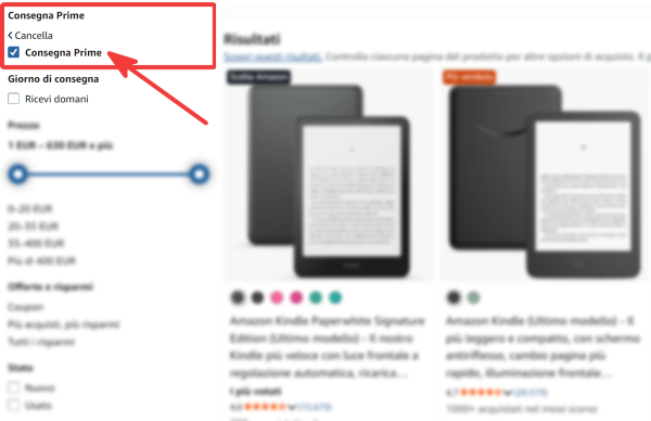 Ricerca Prodotti Con Amazon Prime