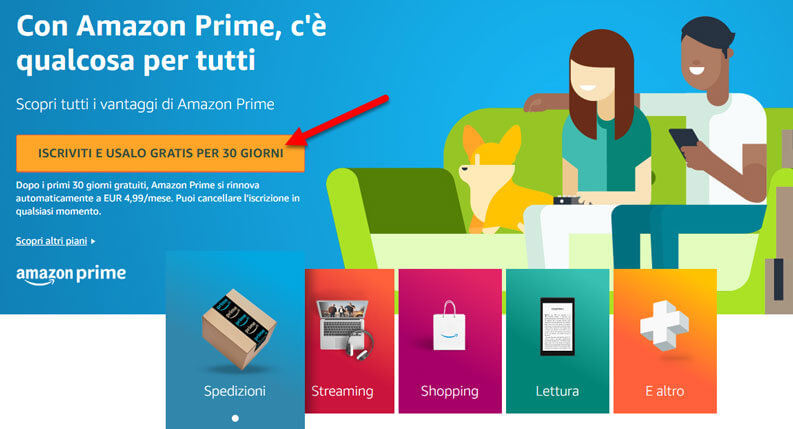 come iscriversi ad amazon prime