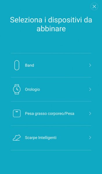 abbinamento dispositivi xiaomi per mi fit