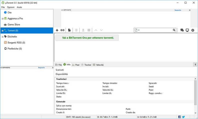 usare uTorrent