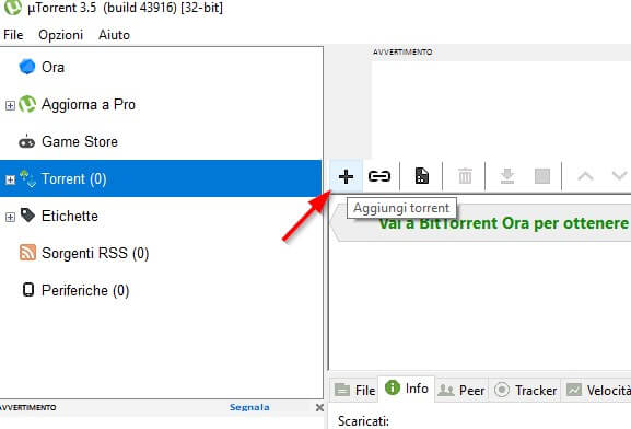 aggiungere torrent