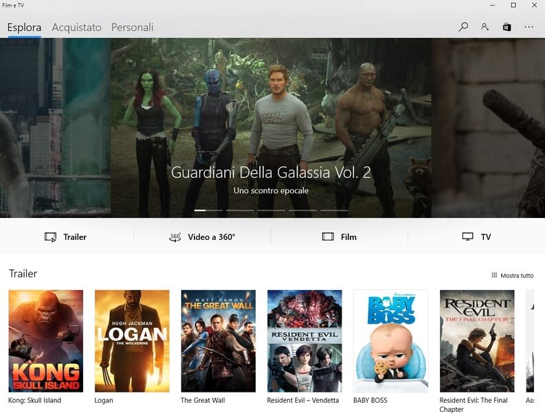 guardare i film - FILM E TV WINDOWS 10