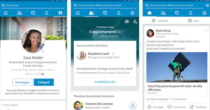 applicazione linkedin