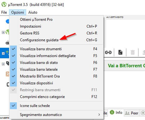 configurare utorrent al meglio