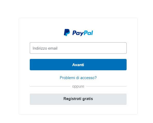 accedere al conto Paypal