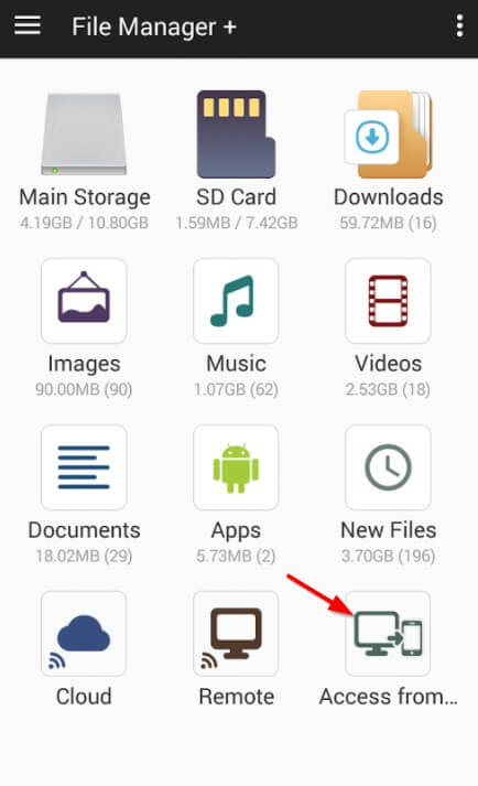 File Manager Android Access from PC