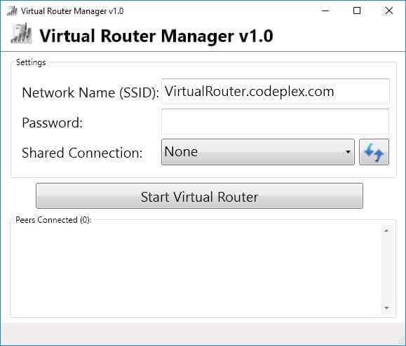 creare rete wifi con virtual router