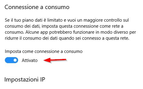 imposta connessione a consumo