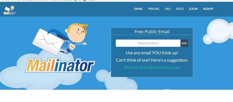 Mailinator per Email Temporenea