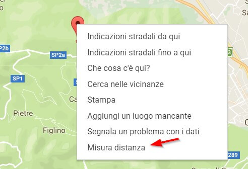 misurare distanza google maps