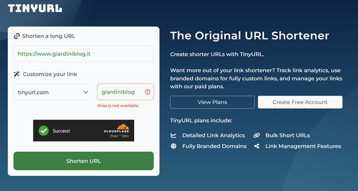 TinyURL Come Si Usa