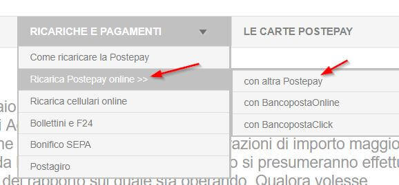 Trasferire soldi da Postepay a Postepay