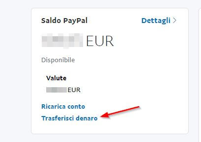 trasferire denaro da Paypal a Postepay