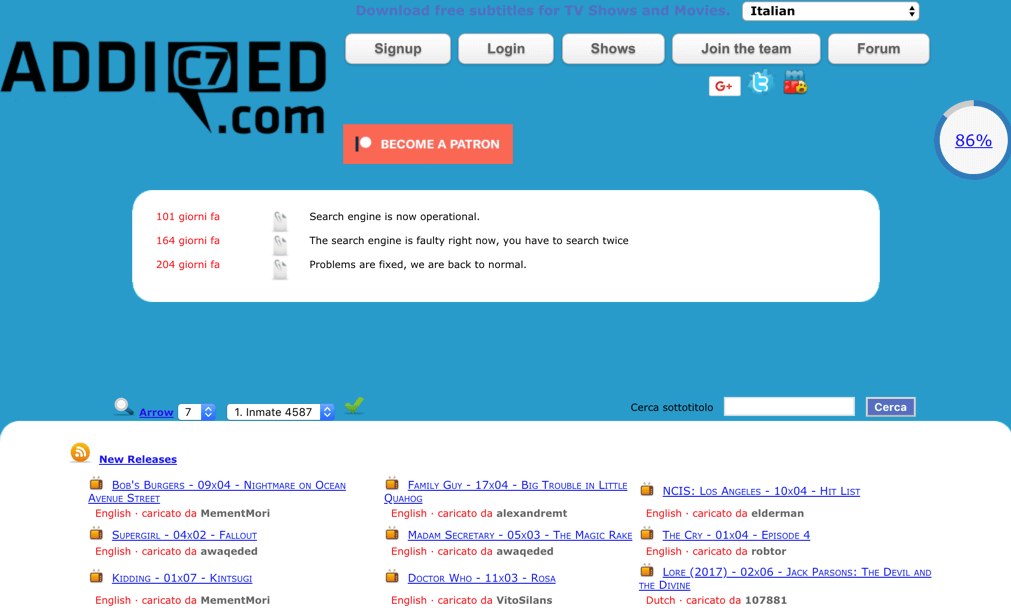 addic7ed e sottotitoli italiani