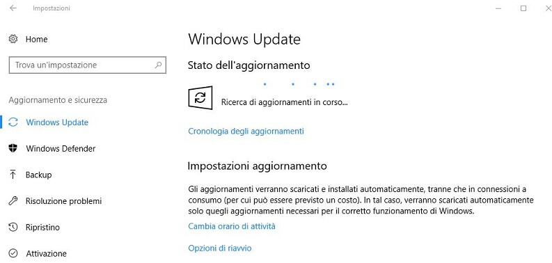 windows update su windows 10