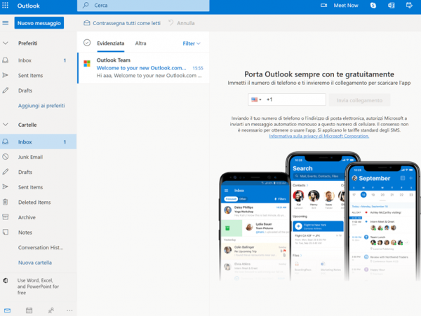 Anteprima Email Outlook