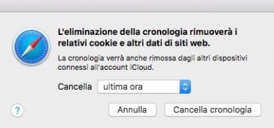 come cancellare la cronologia di google con safari