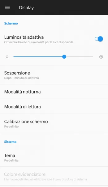 oneplus 5 display impostazioni 2