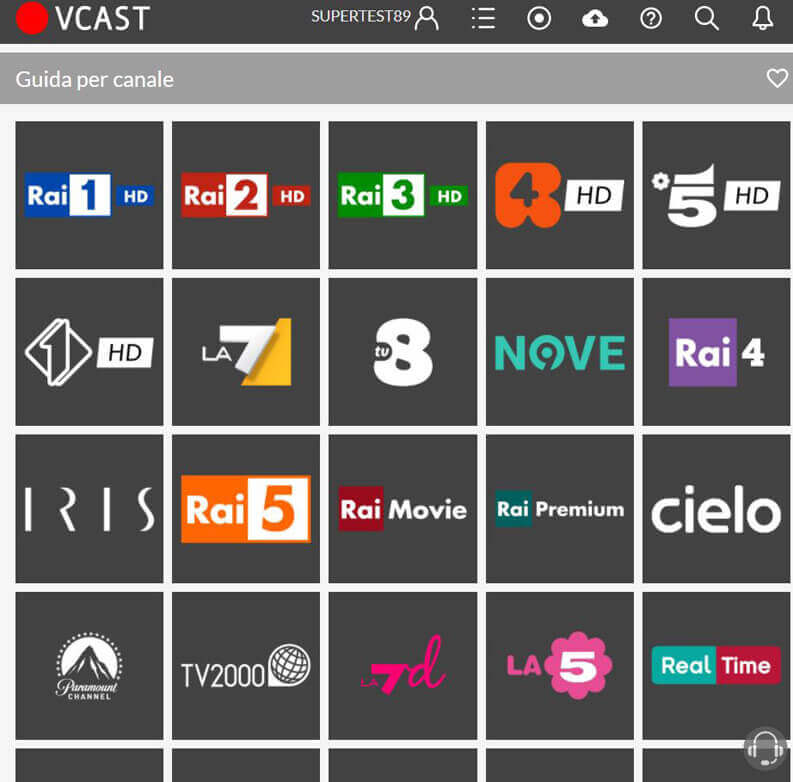 altri canali vcast