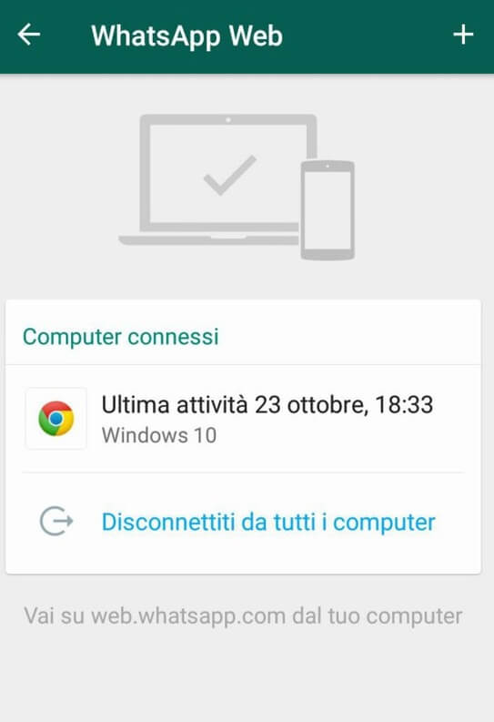 attività whatsapp web