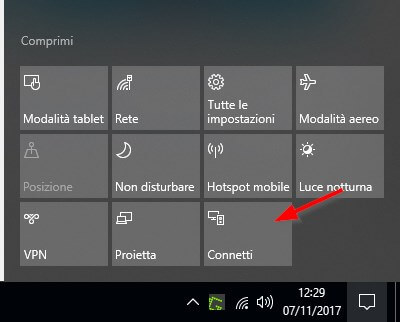 Miracast connetti windows