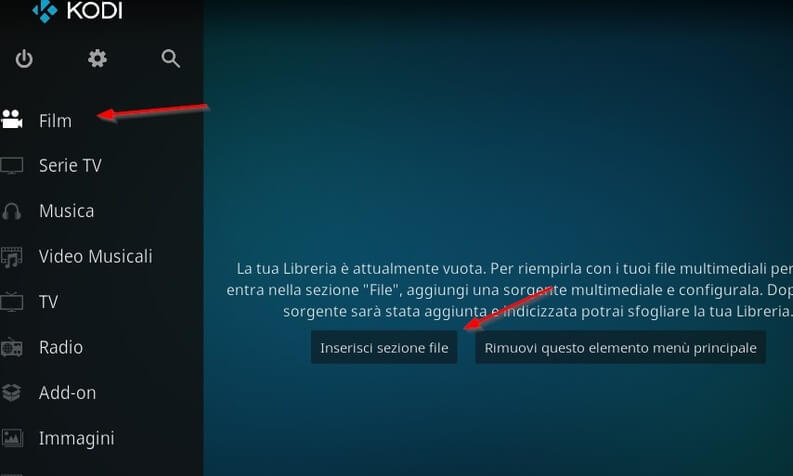 inserifsci film Kodi