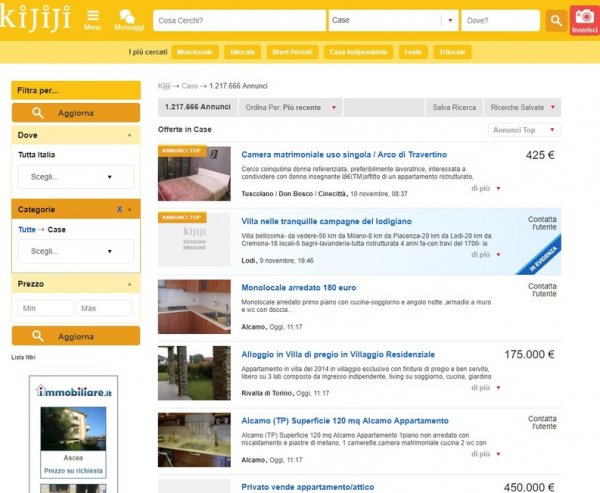 kijiji siti per cercare casa da privati