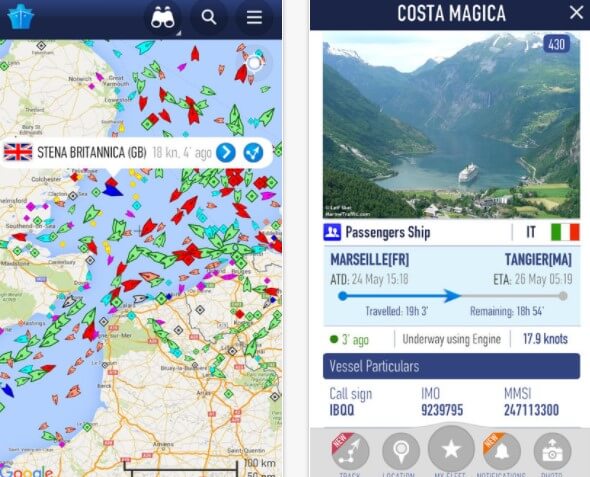 app MarineTraffic per android e ios