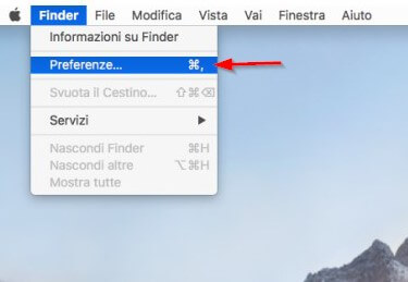 preferenze finder osx