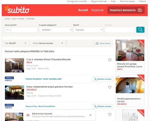 subito.it siti per cercare casa da privati