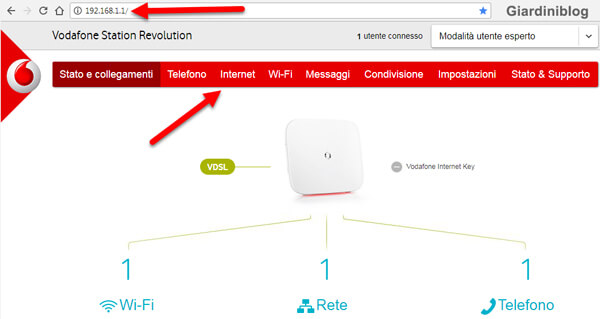 cambiare dns vodafone station revolution