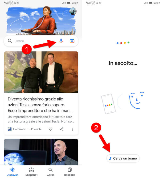 Riconoscere Canzoni Con Assistente Google