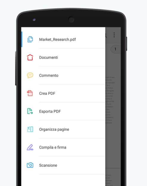 Adobe Acrobat Reader firma da mobile