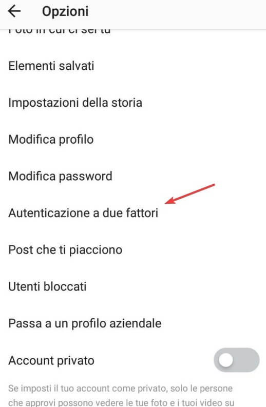 Autenticazione Instagram