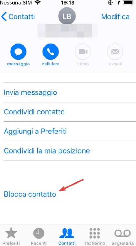 bloccare numero su iphone