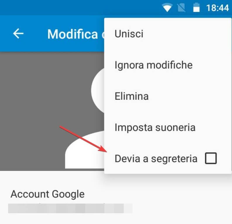 Devia chiamata a segreteria Android