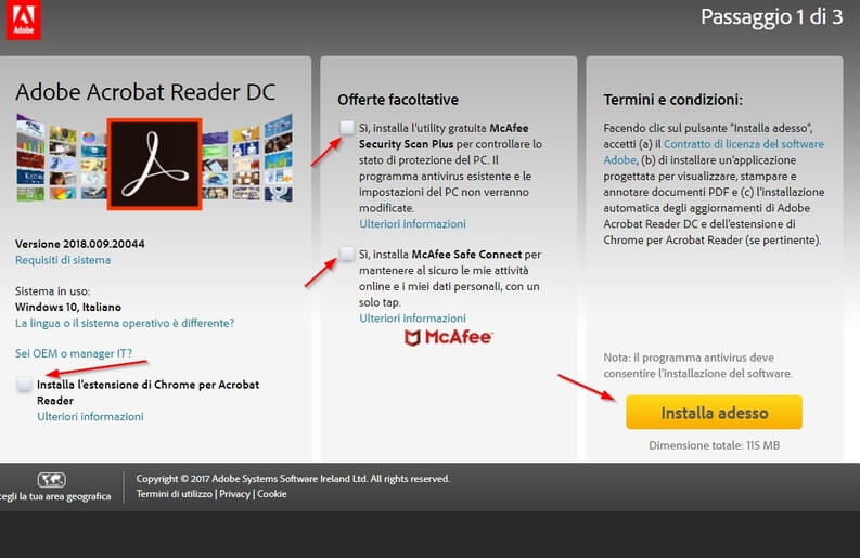 Download di Adobe Acrobat Reader DC