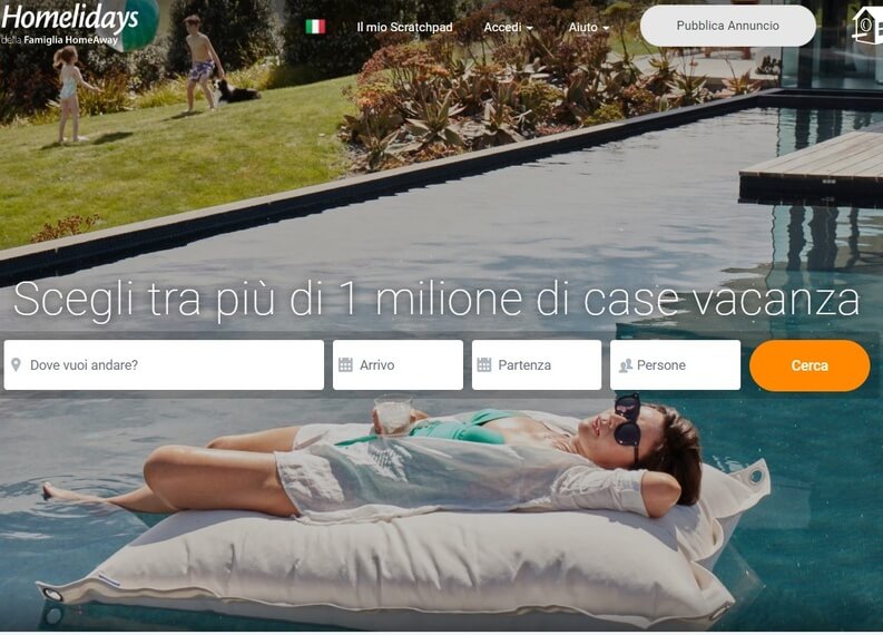 la tua vacanza con Homelidays