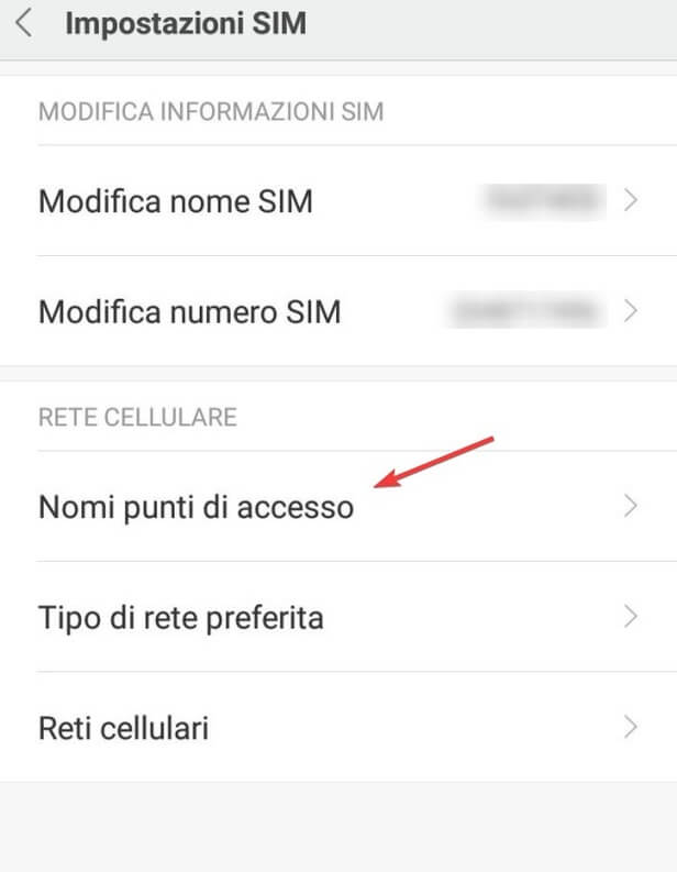 APN Punti di accesso Vodafone