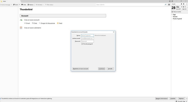 posta elettronica thunderbird