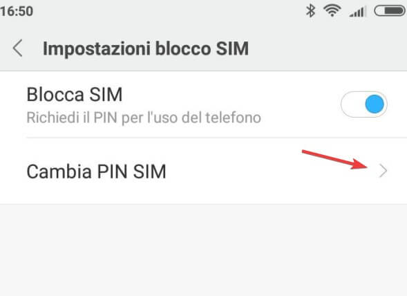 Cambia PIN SIM