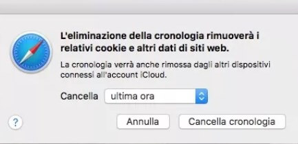 Cronologia Safari e come cancellarla