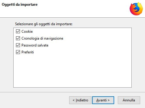 Dati da importare