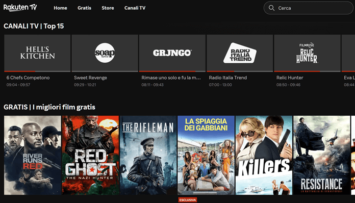 Rakuten TV Film Gratis