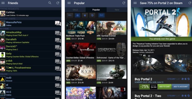 steam android per scaricare giochi in remoto