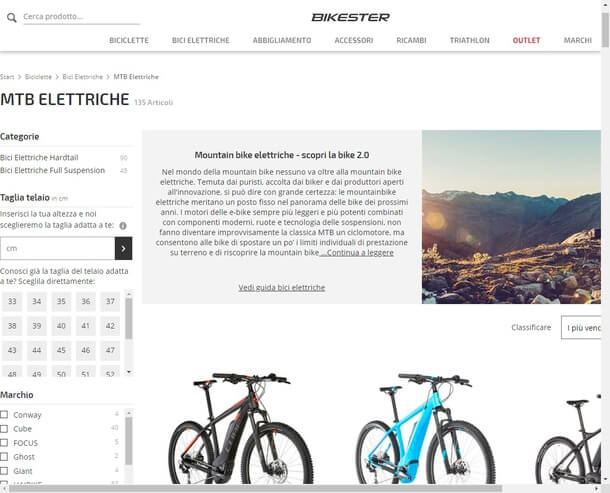 Bikester per comprare bici elettriche