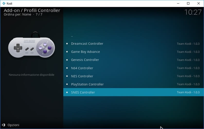 Controller Kodi