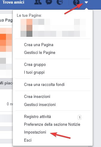 Impostazioni Facebook