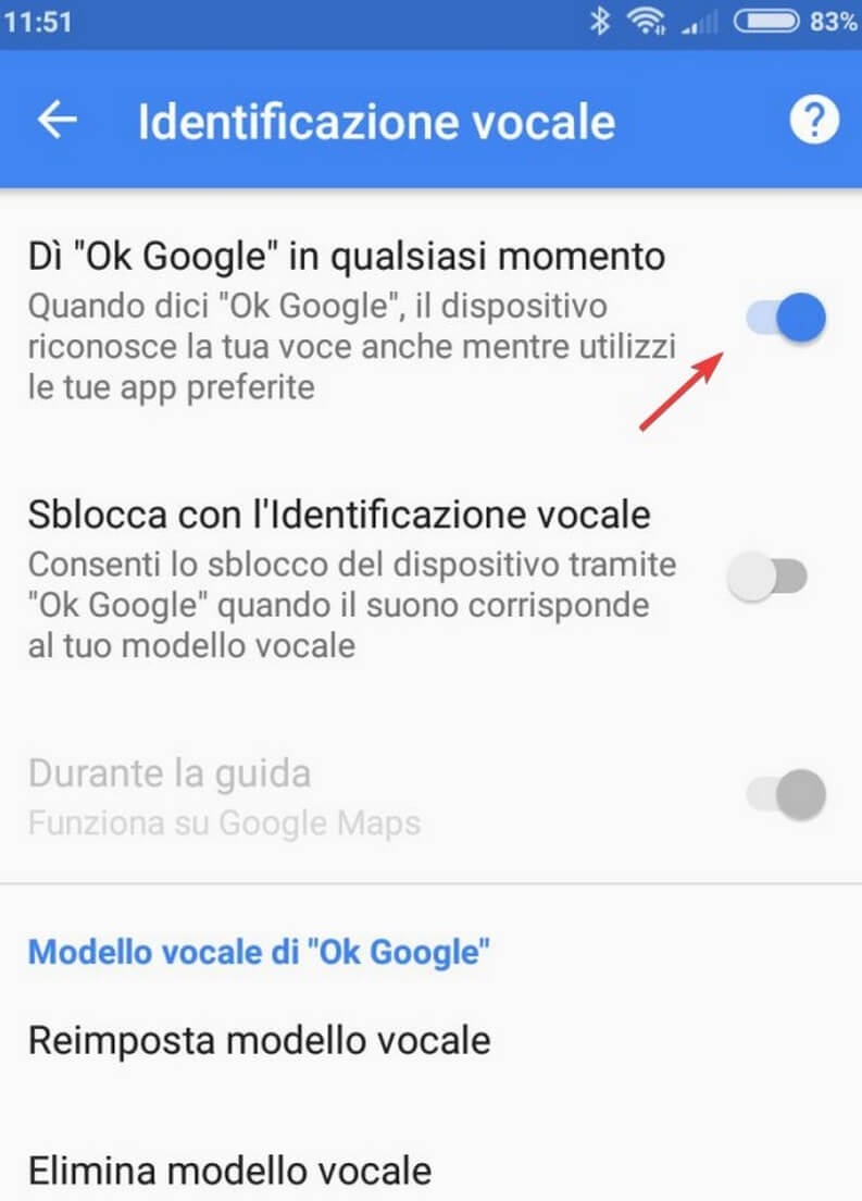 Ok google su Android