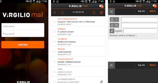 app android Virgilio Mail